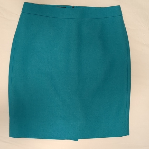 J. Crew Dresses & Skirts - J Crew Mini Skirt Barbie Turquoise size 2 Small Wool
